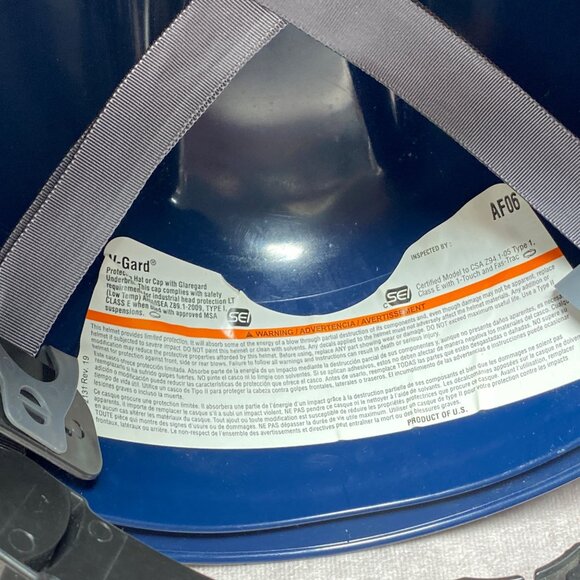 Seattle Seahawks MSA V-Gard Hard Hat Medium Size Adjustable OSHA ANSI Blue - Picture 9 of 9